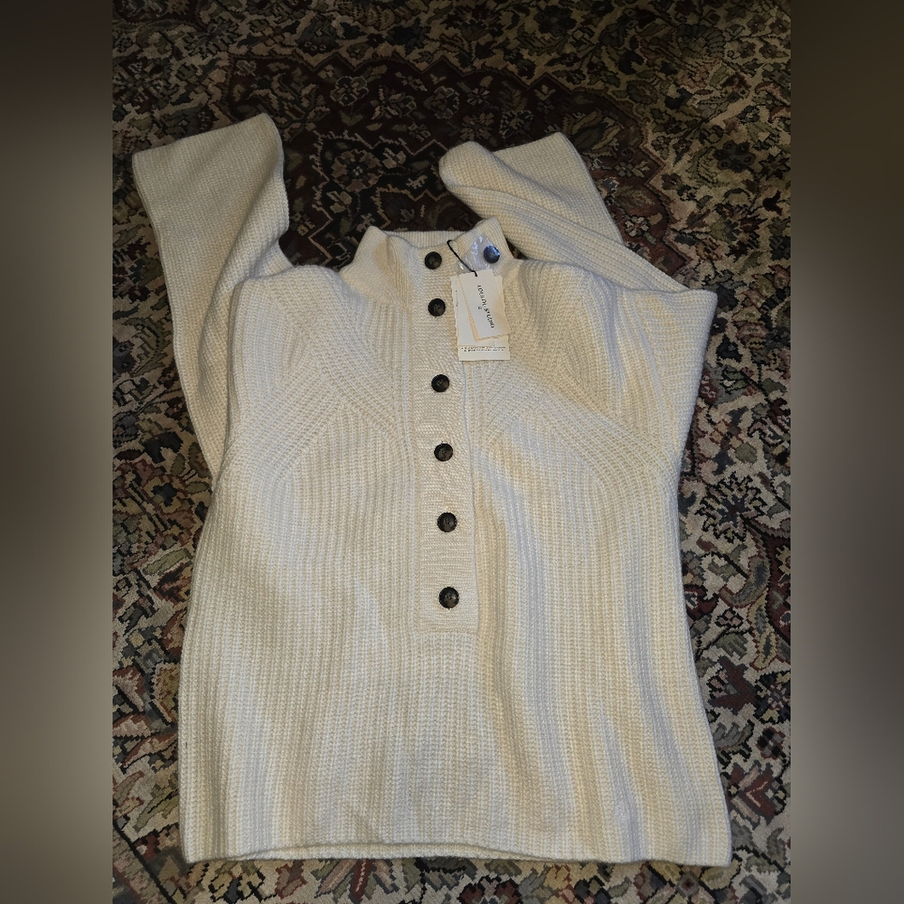 Loulou Studio Ivory Knit Button-Up